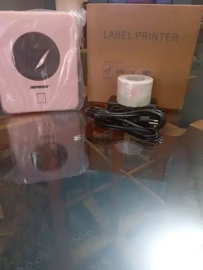 Impresora de etiquetas Imprink rosa con accesorios - miniatura 4