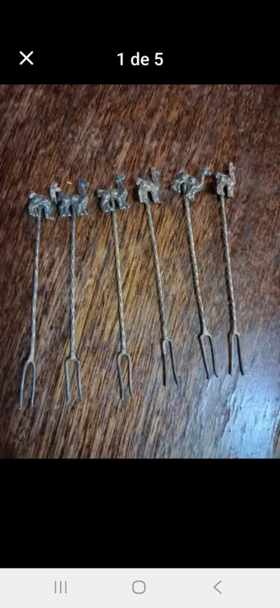 Set de pinchos decorativos de alpaca - miniatura 1