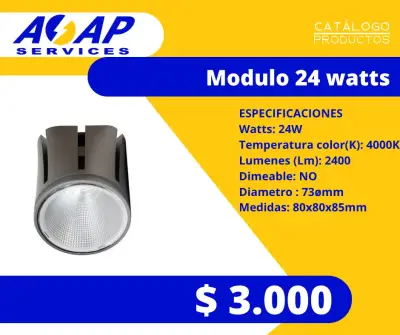 Modulo LED dicroico 24W 4000K 73mm 1un - miniatura 1