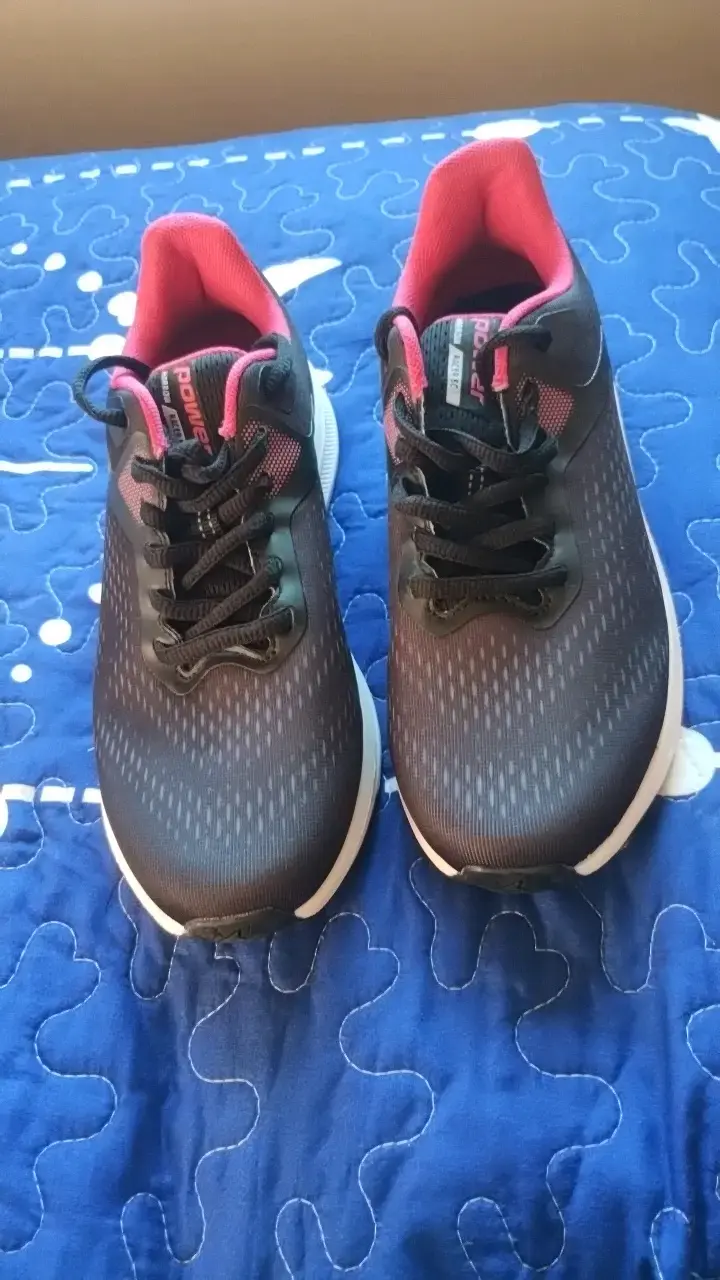 Zapatillas deportivas Power negras y rosadas - 1