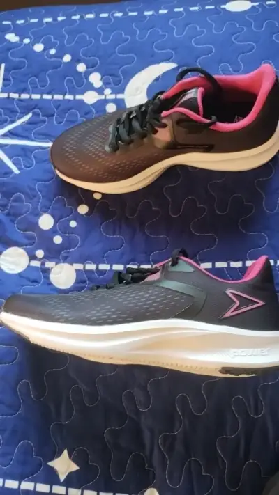 Zapatillas deportivas Power negras y rosadas - miniatura 4