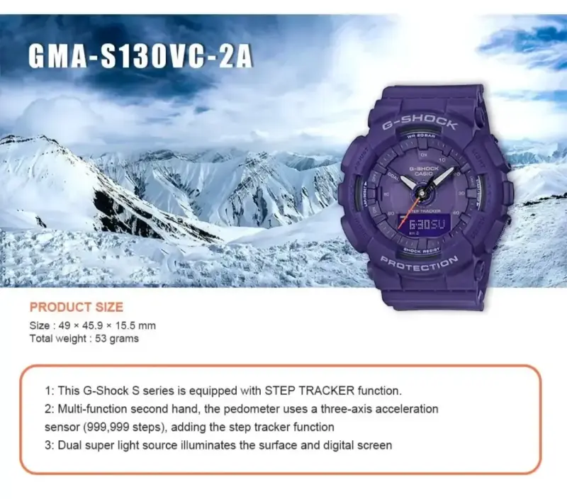 Reloj Casio G-Shock GMA-S130VC-2AER Azul - 3