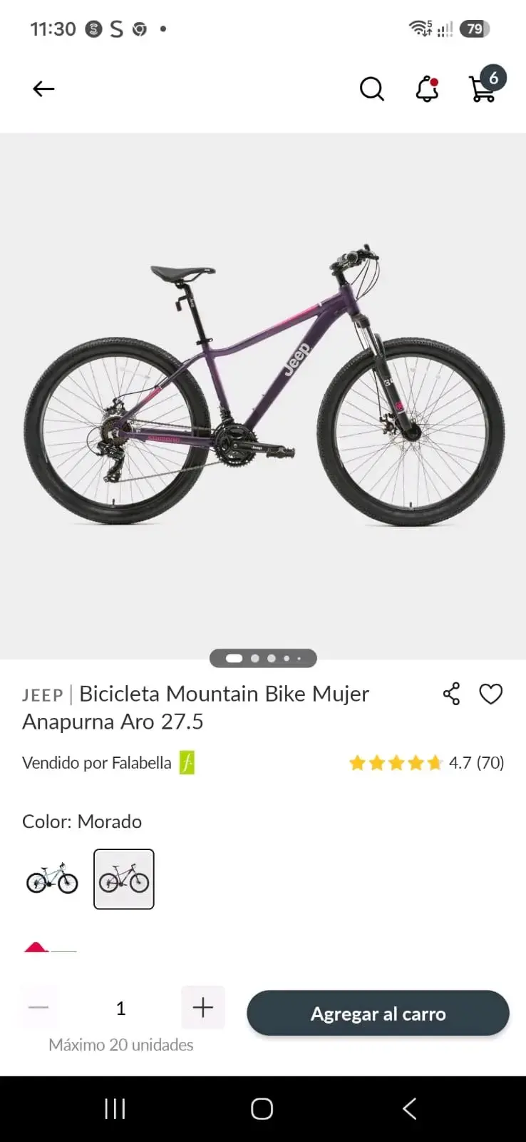 Bicicleta Jeep Mountain Bike Mujer Aro 27.5 - 2
