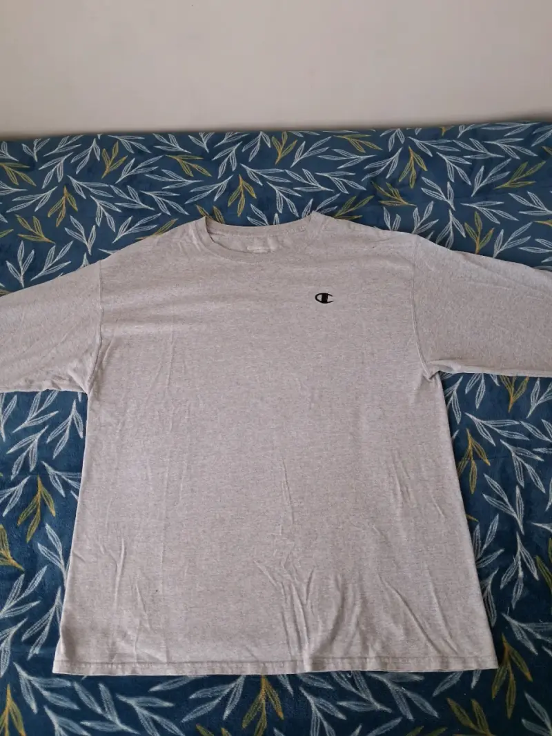 Polera manga larga gris Champion para hombre - 2