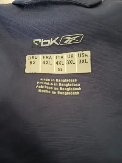 Cortaviento Reebok azul con detalles blancos - miniatura 4