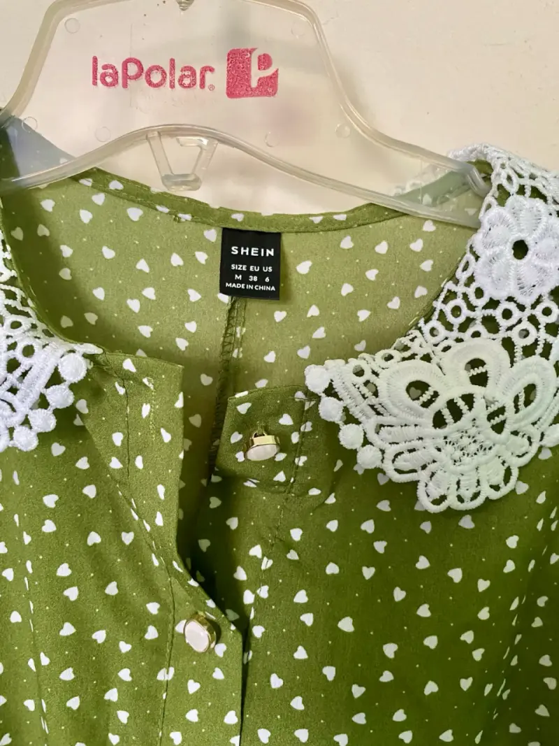 Vestido verde con estampado - 2