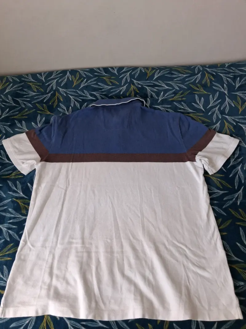 Polera Polo Nautica Azul y Blanca Talla XXL - 3