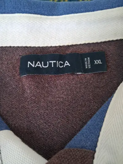 Polera Polo Nautica Azul y Blanca Talla XXL - miniatura 4