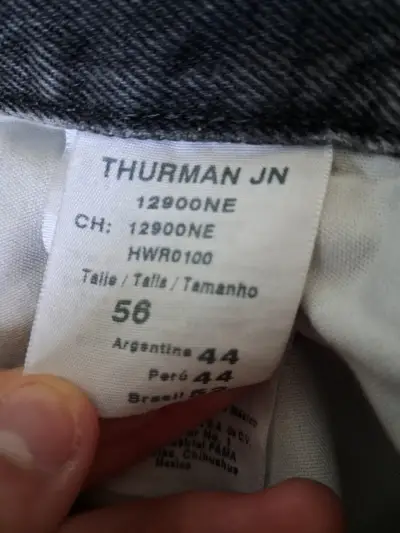 Jeans Wrangler grises desgastados 56 para hombre - miniatura 5