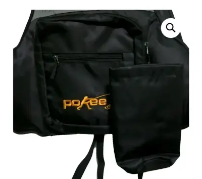Chaleco de pesca multifuncional Pokee negro - miniatura 3