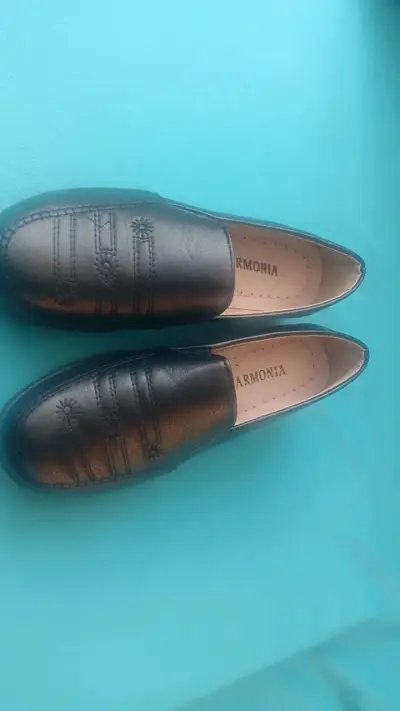 Zapatos de cuero negros Armonia para hombre - miniatura 1