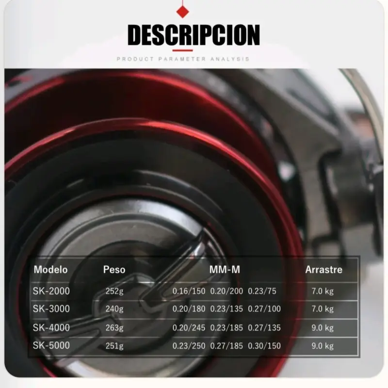 Carrete de Pesca serie 5000 aguda dulce/salada - 6