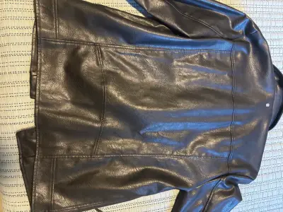 Chaqueta de cuero negra Foster mujer - miniatura 3