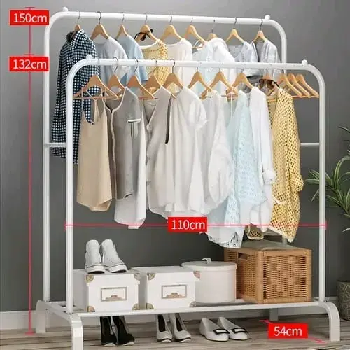 Perchero de Ropa Metálico Blanco . - 2
