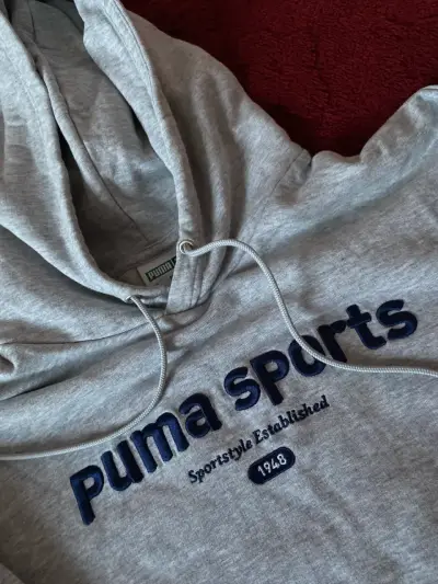 Polerón con capucha gris Puma Sports - miniatura 2