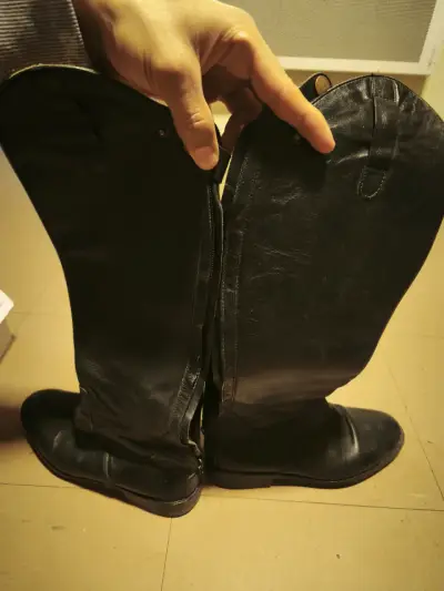 Botas de cuero negras para hombre - miniatura 5