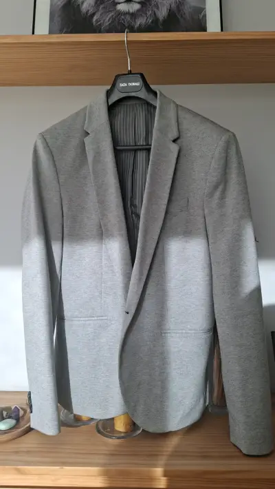 Blazer gris para hombre Zara Collection - miniatura 3