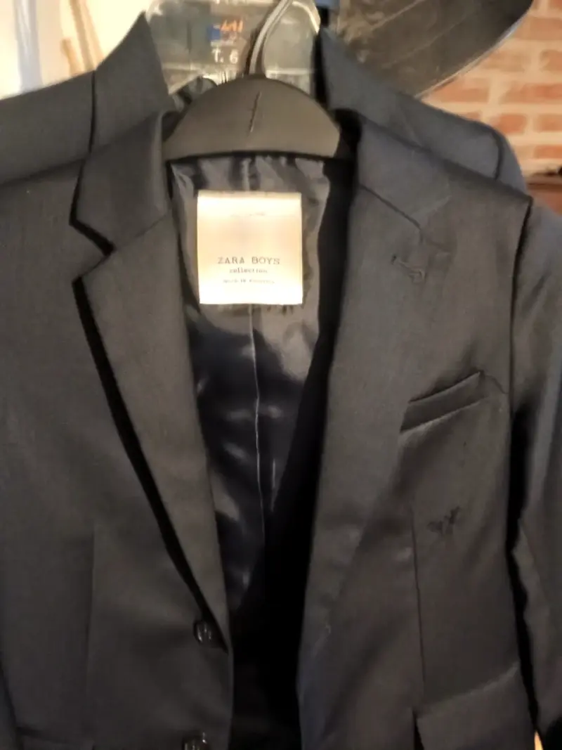Blazer azul para niño Zara Boys chaquetas de cueri - 8