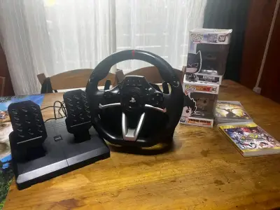 Volante de carreras con pedales para PlayStation - miniatura 3