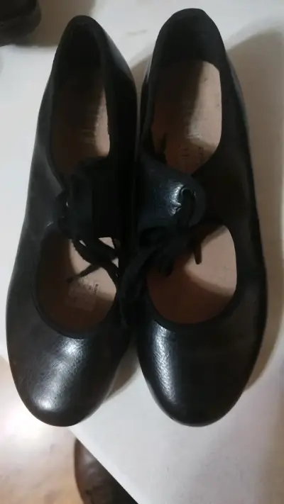 Zapatos de baile tap negro Block - miniatura 3