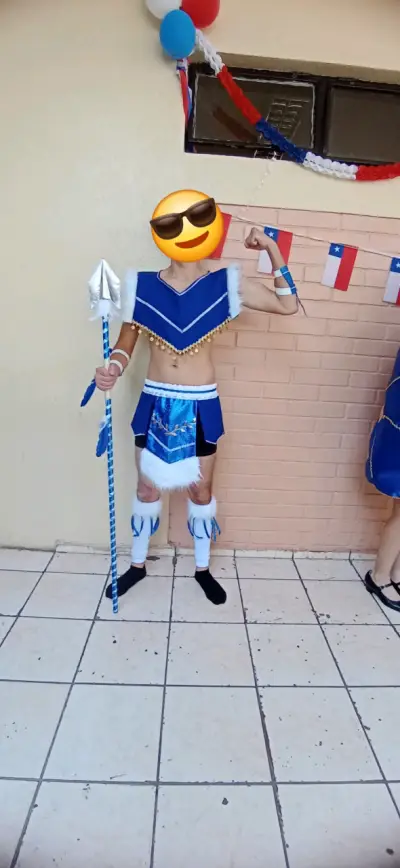 Disfraz de guerrero tobas azul con accesorios - miniatura 1
