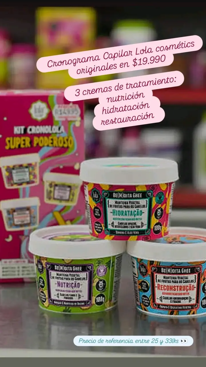 Kit Cronograma Capilar Lola Cosmetics 3 Cremas