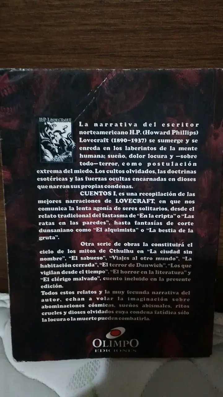 Libro Cuentos I de H.P. Lovecraft Ediciones Olimpo - 2