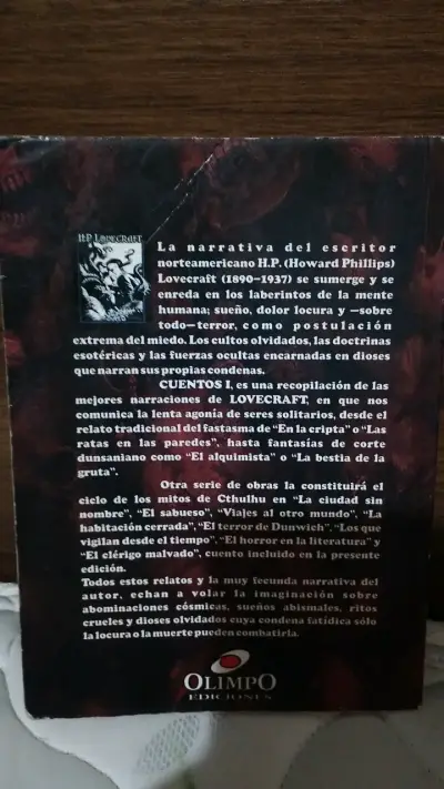 Libro Cuentos I de H.P. Lovecraft Ediciones Olimpo - miniatura 2