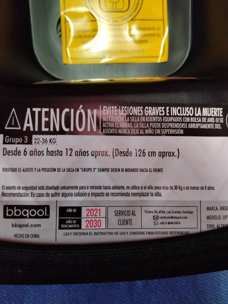 Asiento elevador para niños Bbqool negro - 3