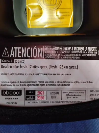 Asiento elevador para niños Bbqool negro - miniatura 3