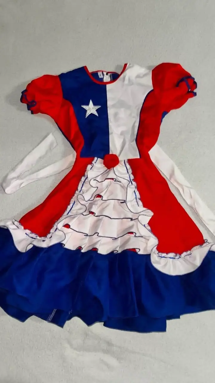 Vestido de huasa chilena para niña