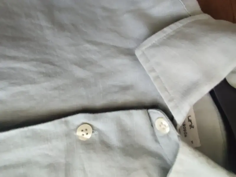 Camisa de hombre verde oliva manga larga L - 2