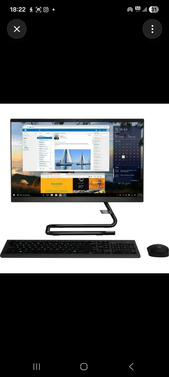 Computador All-in-One Lenovo con teclado y mouse - 1