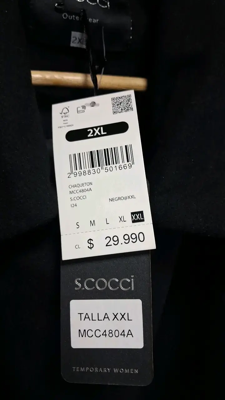 Chaquetón negro S.Cocci con cierre metálico - 2