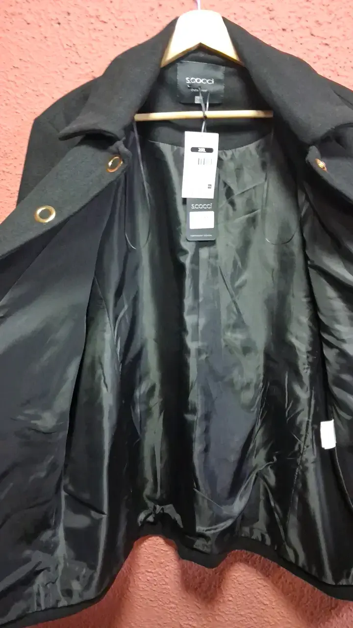 Chaquetón negro S.Cocci con cierre metálico - 3