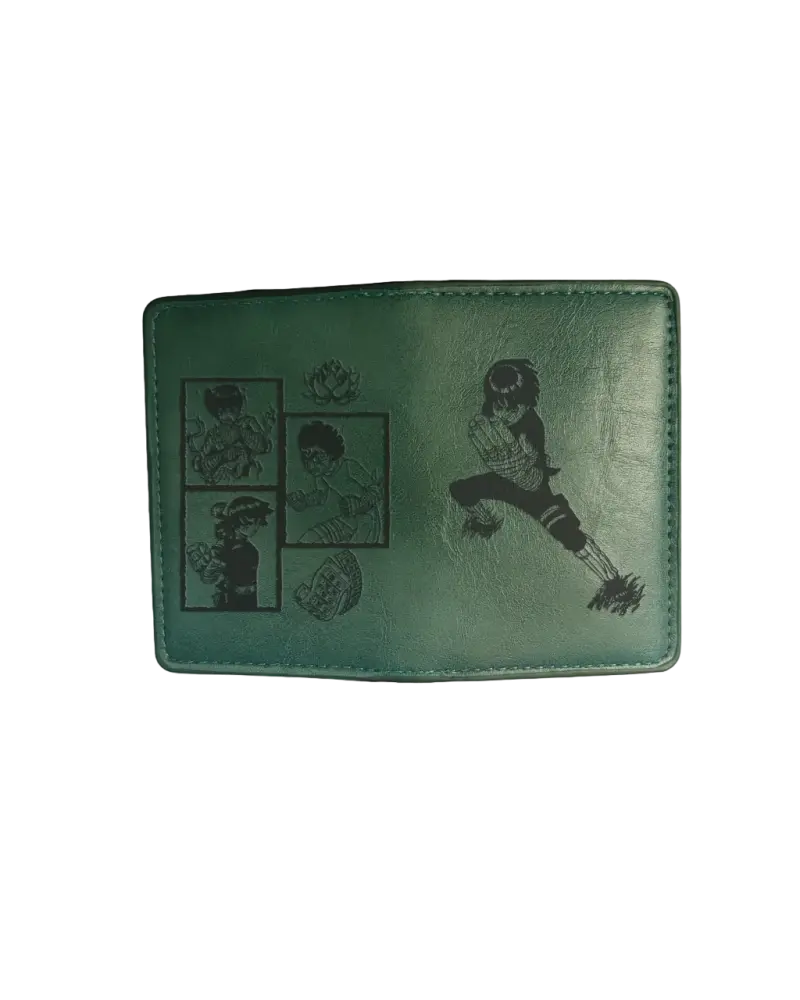 Billetera de Rock Lee Verde Temática Naruto Anime - 3