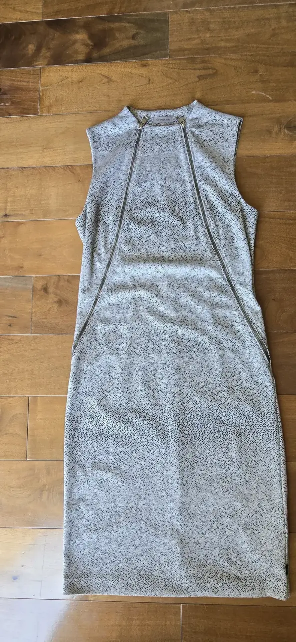 Vestido elegante sin mangas gris claro - 4