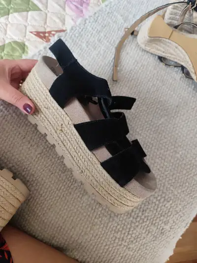 Sandalias cmoran 36 negras cuero - miniatura 2