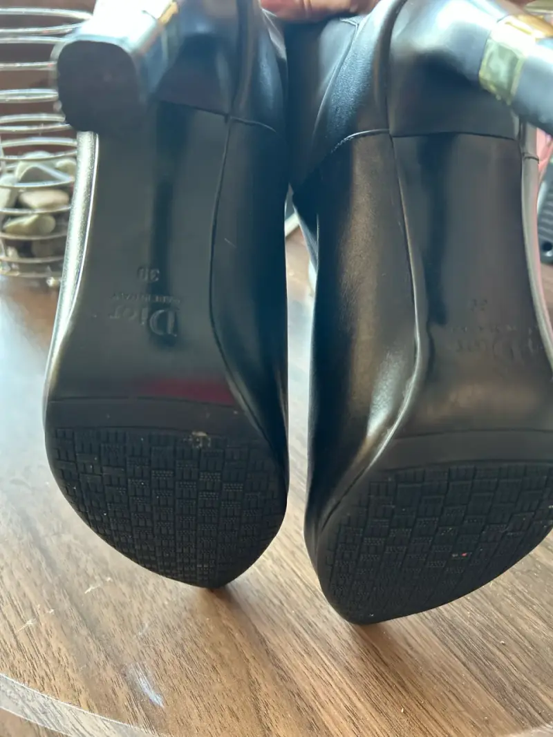 Botines de cuero negro con tacón Dior T39 - 3