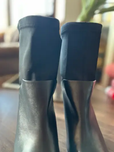 Botines de cuero negro con tacón Dior T39 - miniatura 4