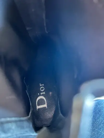 Botines de cuero negro con tacón Dior T39 - miniatura 5