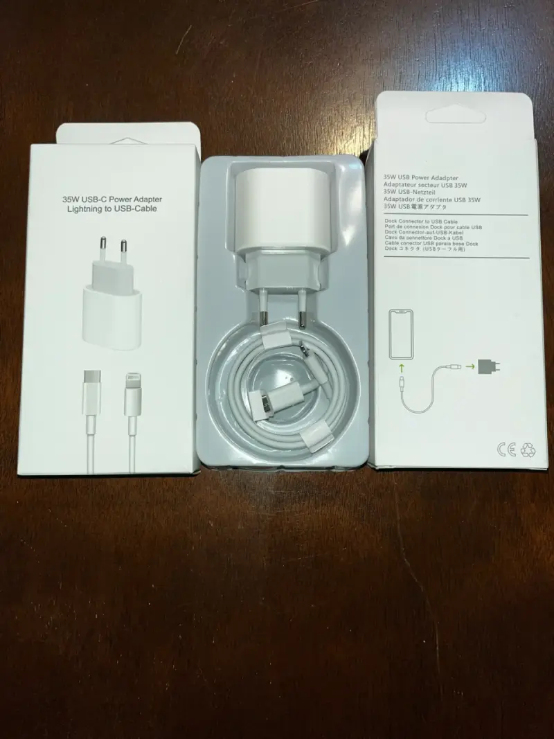 Adaptador de corriente USB-C 35W  cable Lightnin