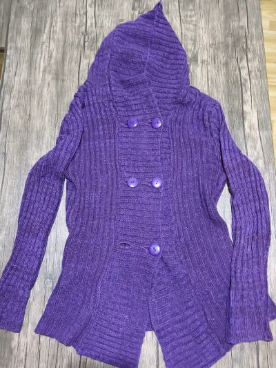 Cárdigan morado con capucha Wados - miniatura 1