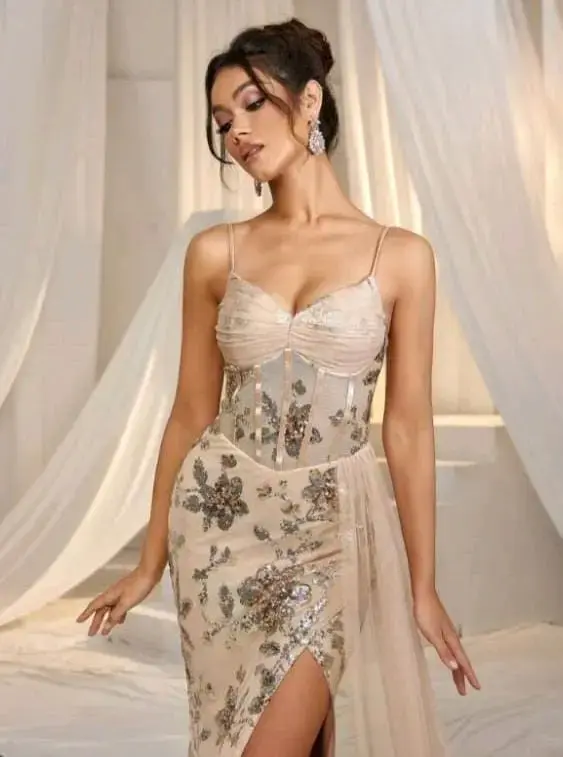 Vestido elegante falda de baile y vestido sencillo - 3