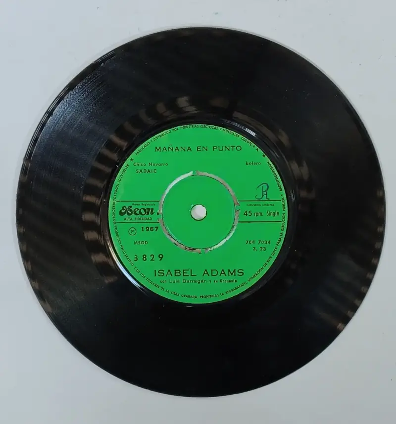 Disco de vinilo 45 RPM Isabel Adams 1967 - 2