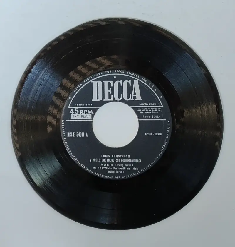 Disco vinilo 45 RPM Louis Armstrong Decca - 1