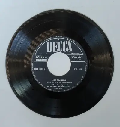 Disco vinilo 45 RPM Louis Armstrong Decca - miniatura 1