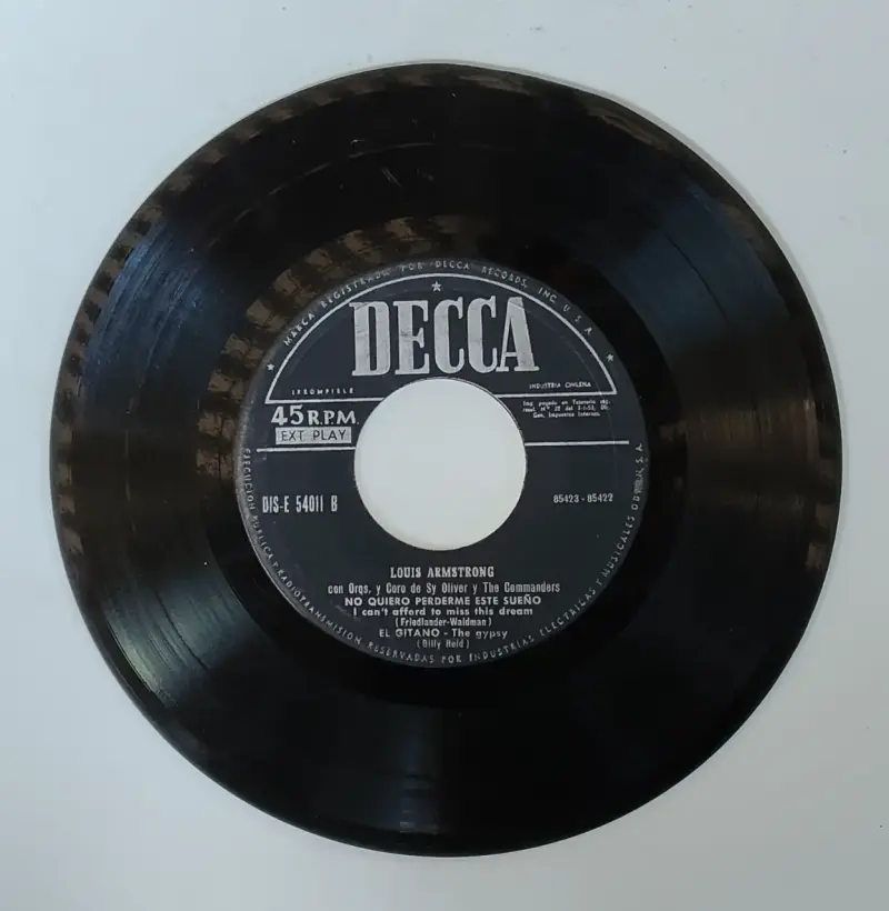 Disco vinilo 45 RPM Louis Armstrong Decca - 2