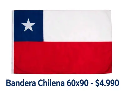 Bandera Chilena 60x90 cm Tela Resistente - miniatura 2