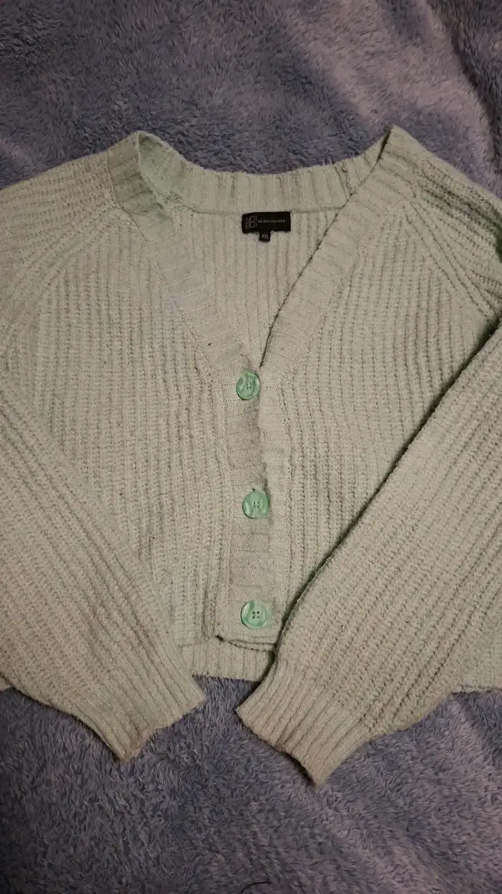 Chaleco de punto verde agua No Boundaries XXL - 1